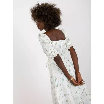 Dámské šaty Dámské šaty LK SK 508964 bílé a zelené 42