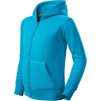 Dívčí oblečení Trendy Zipper mikina dětská tyrkysová 158 cm/12 let
