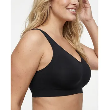 Podprsenka Bezešvá formující podprsenka bez kostic se širokými ramínky, ČERNÁ Velikost: XXL