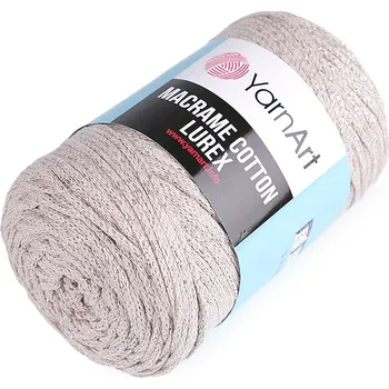 Příze Pletací příze Macrame Cotton lurex 250 g