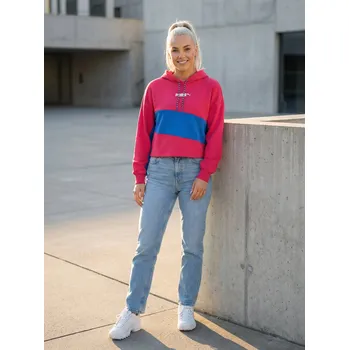 Dámská mikina Dámská crop top mikina PUMA INTL HOODIE TR 531649-14 BEETROOT PURPLE XS