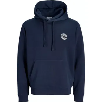 Pánská mikina Pánská velká mikina přes hlavu Jack & Jones 12289694 tmavě modrá (5XL)