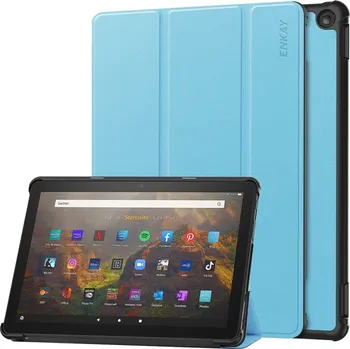 Pouzdro na tablet ENKAY 133085 ENKAY LEATHER Zaklápěcí kryt pro Amazon Fire HD 10 (2023) světle modrý