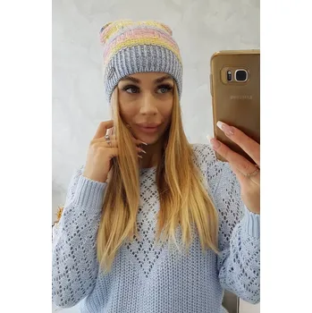 Čepice Fleecová čepice Patrycja K254 pink+blue UNI