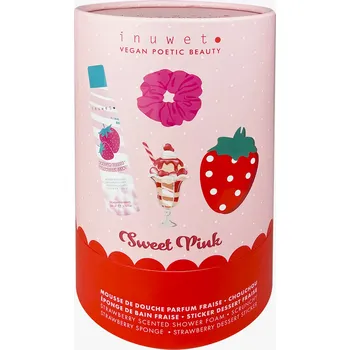 Kosmetická sada Inuwet Bath Set Strawberry Sweet Pink
