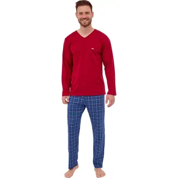 Pánské pyžamo Pánské pyžamo 122/262 Gordon plus - CORNETTE bordó 3XL