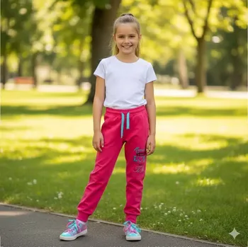 Dívčí tepláky Kugo M6013 růžové