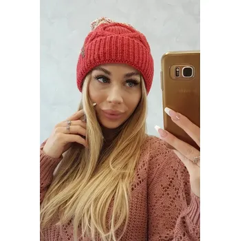 Čepice Fleecová čepice Alice K248 malpberry+ecru UNI