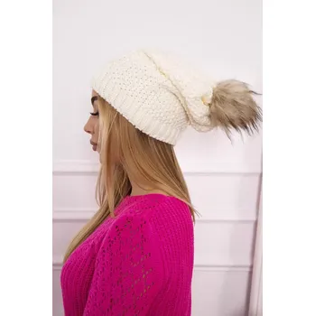 Čepice Fleecová čepice Sandra K210 ecru UNI