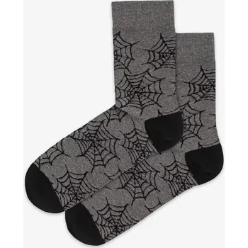 Pánské oblečení NEFORMÁLNÍ - VZOROVANÉ PONOŽKY, PÁNSKÉ hnědé uhlí 45/47