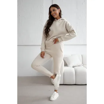 Tepláková souprava Urban Vibes světle béžová Velikost: M/L