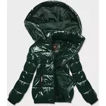 Lesklá zelená dámská bunda se stahovacím lemem (LD7250) odstíny zelené XL (42)