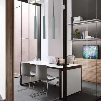 LEDSVITI Zelené LED závěsné thin svítidlo 5W 20cm 4000K