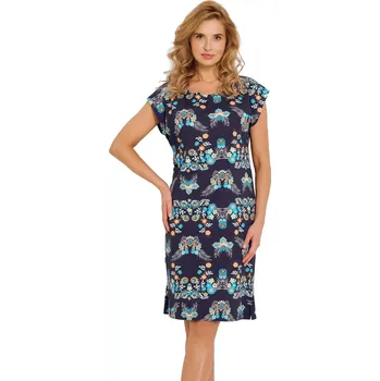 Dámská noční košile Dámská noční košilka 3330 Jodie - TARO tmavě modrá XL