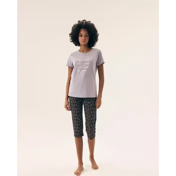 Pánské pyžamo Henderson Dámské pyžamo 42658 Naturaleza kr/r S-2XL levandule M