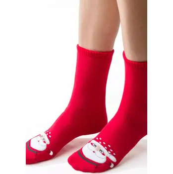 Dámské froté ponožky 123 Červená 35-37