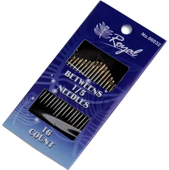 Jehly ruční, zlatá ucha - Betweens, střední, 5 (Betweens 1/5) nikl