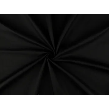 Bavlněný popelín oděvní, střední, 7 (069) černá