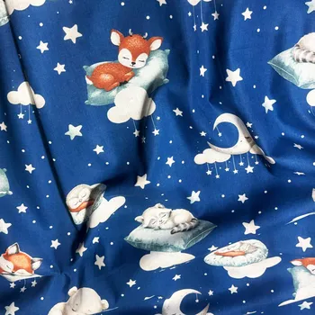 Bavlněné látky, metráž Dobrý Spánek na Modrém