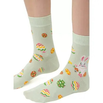 Pánské ponožky DÁMSKÉ VELIKONOČNÍ PONOŽKY 136 zelená 35-37
