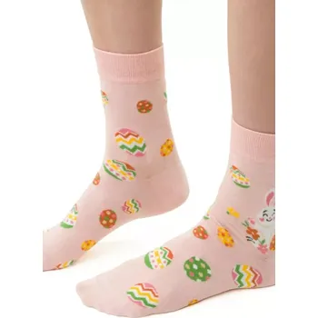 DÁMSKÉ VELIKONOČNÍ PONOŽKY 136 Růžová 35-37