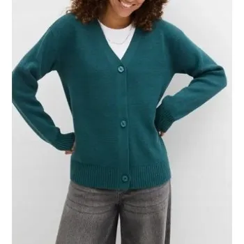 Dámský svetr B.P.C. propínací svetr s výstřihem do V, námořnická modrá, velikost 40/42.