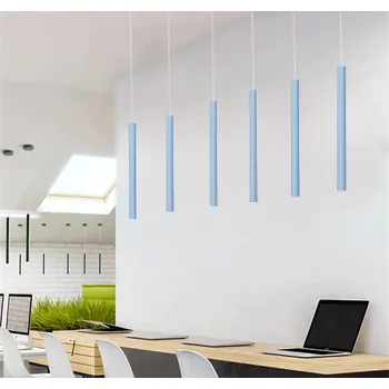 LEDSVITI Modré LED závěsné thin svítidlo 5W 20cm 4000K