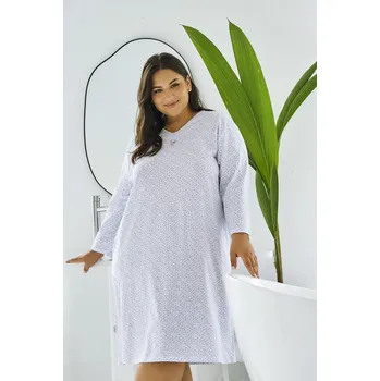 Dámská noční košile Taro Debora 3464 long/r 2XL-4XL Z25/26 dámské tričko Modrá 3xl