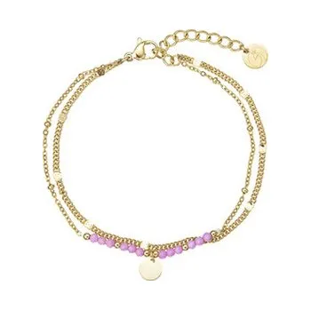 Náramek EG2359 Náramek ocelový s ametystem