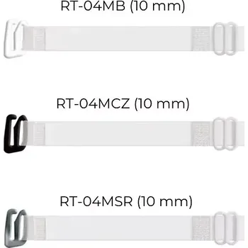 Vložka do podprsenky Silikonová ramínka Julimex 10mm RT 04 průhledný bílý klip 10 mm