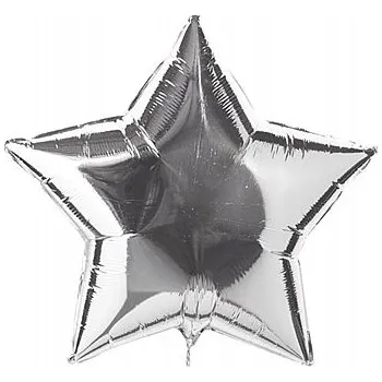 Balónek BALÓNEK 18" HVĚZDA STŘÍBRNÁ