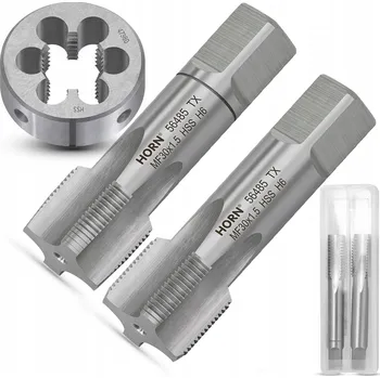 Závitořezný nástroj Závitníky + Závitová očka M30x1.5 Sada HSS Ruční Kompletní Sada Závitníků