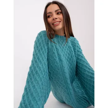 Dámský svetr Propojka AT SW 2367 2.64P tyrkysová jedna velikost