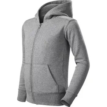 Dívčí oblečení Trendy Zipper mikina dětská tmavě šedý melír 122 cm/6 let
