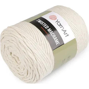 Příze Pletací příze Twisted Macrame 500 g rozčesávací, střední, 9 (752) béžová nejsv.