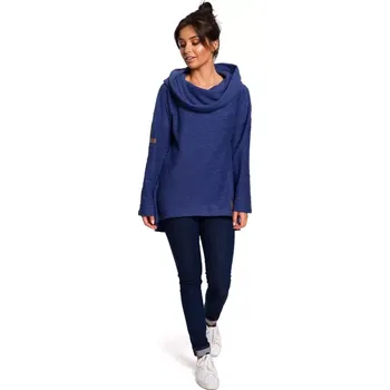 Dámský svetr B131 Svetr s vysokým límcem - indigo EU XXL