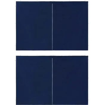 Zahradní altán vidaXL Boční stěna k party stanu 2 ks se zipem PE modrá