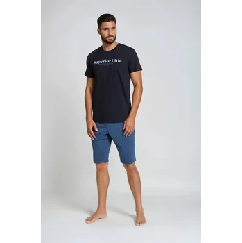 Pánská móda Pyžamo Zed 38366-99X Černá a grafitová - Henderson XL