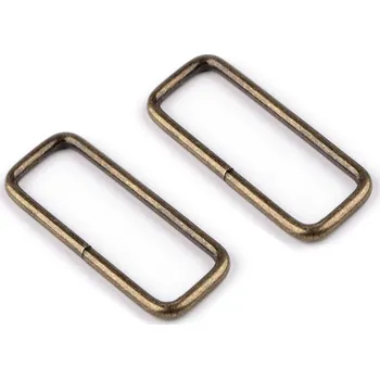 Průvlek / vsuvka šíře 50 mm, střední, 3 staromosaz