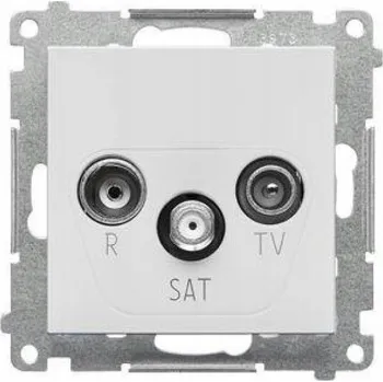 Elektrická zásuvka Anténní zásuvka nástěnná Kontakt-simon šedá