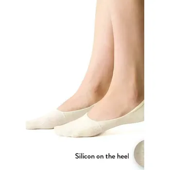 Pánské oblečení DÁMSKÉ BAVLNĚNÉ PONOŽKY SE SILIKONEM 058 Žlutá 38-40