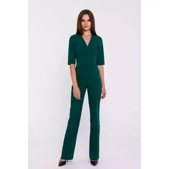 Dámský overall S377 Kombinéza Peplum - zelená EU M
