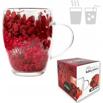 Sklenice Sklenice na kávu Ecarla SZK192 mix květin 300 ml 1 ks