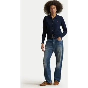 Dámský svetr Polo Ralph Lauren Kardigan 211972110502 Tmavomodrá Slim Fit XXS