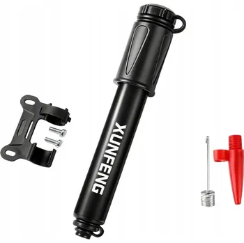 pumpička MINI RUČNÍ HUSTILKA NA KOLO S DRŽÁKEM, HLINÍKOVÁ, KOMPAKTNÍ, 7 BAR, NA RÁM