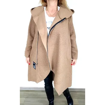 Dámský kabát Made in Italy Dámský kabátek PECORA UNI, barva béžová