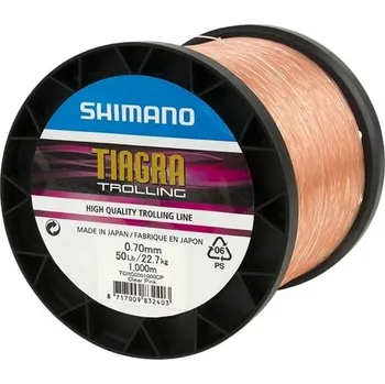 Rybářský vlasec Monofilní Vlasec Shimano Tiagra Hyper Trolling Clear Pink 1000m 0,90mm/36,30kg