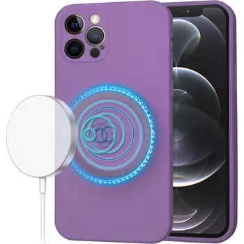 Pouzdro na mobilní telefon Techsuit - SoftFlex MagSafe - iPhone 12 Pro - fialový