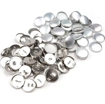 Knoflík Knoflík na potahování celokovový velikost 40", velké, nikl