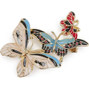 Šperk Brož květ s včelou, motýlci